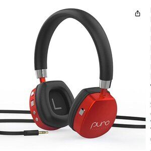 Puro Sound Labs Noise Cancelling Bluetooth Kids Red & Black Headphones